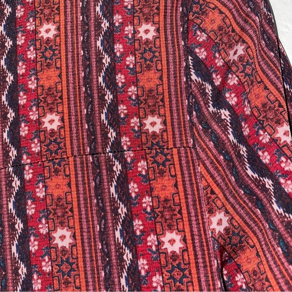 BCBGeneration Women A-Line Long Sleeve Boho Tribal Print Swing Dress XS EUC - Picture 15 of 16